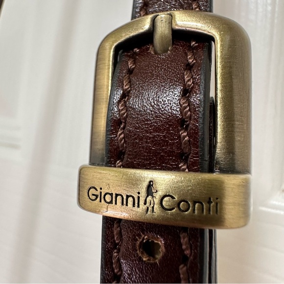 Gianni Conti Doctor Handbag | Brown Leather & Brass | NWT - Picture 13 of 16